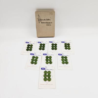VINTAGE SET OF GREEN BUTTONS NEW