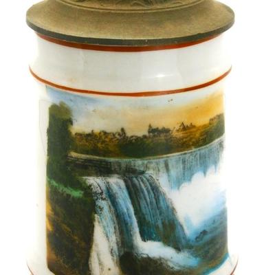 Antique Souvenir of Niagara Falls 1/2 Liter Beer Stein