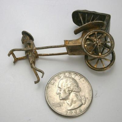 Miniature Silverplate Rikshaw