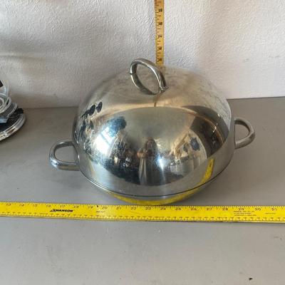 Silver covered dish