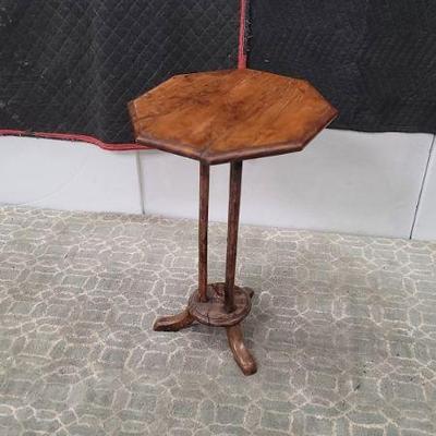 Antique elm octagonal side table
H 28" W18.5"
