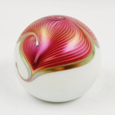 1993 ABELMAN ART GLASS PAPERWEIGHT