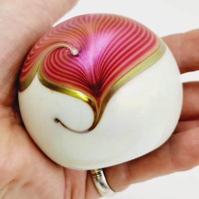1993 ABELMAN ART GLASS PAPERWEIGHT