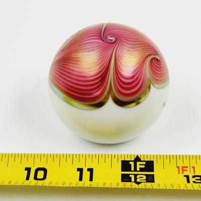 1993 ABELMAN ART GLASS PAPERWEIGHT