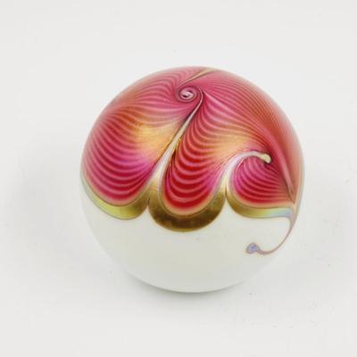 1993 ABELMAN ART GLASS PAPERWEIGHT