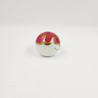 1993 ABELMAN ART GLASS PAPERWEIGHT