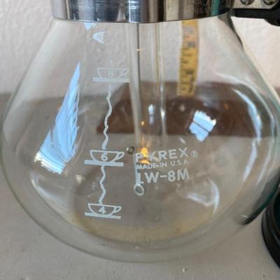 Vintage Pyrex, 8 cup coffee maker