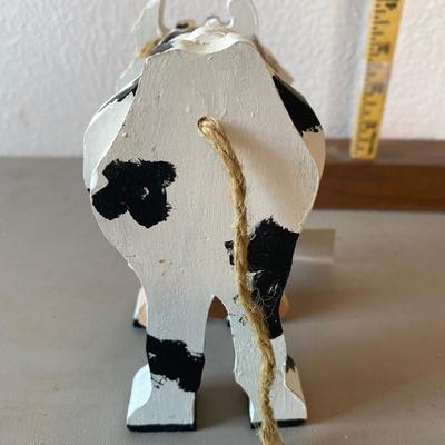 Wood cow figurine