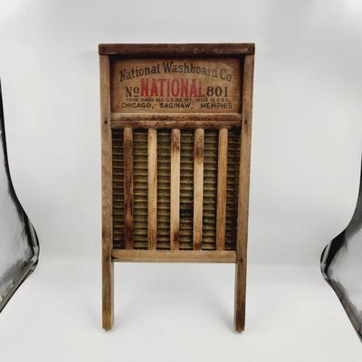 ANTIQUE NATIONAL WASHBOARD 801