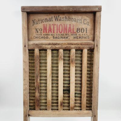ANTIQUE NATIONAL WASHBOARD 801