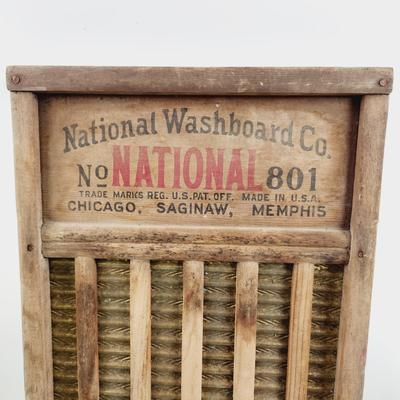 ANTIQUE NATIONAL WASHBOARD 801
