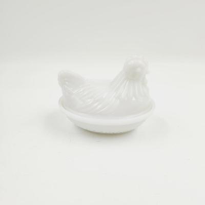 MILK GLASS SITTING HEN