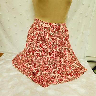 VINTAGE HEART & ROOSTERS WAIST APRON