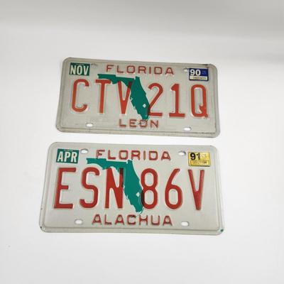 SET OF 2 FLORIDA LICENSE PLATES