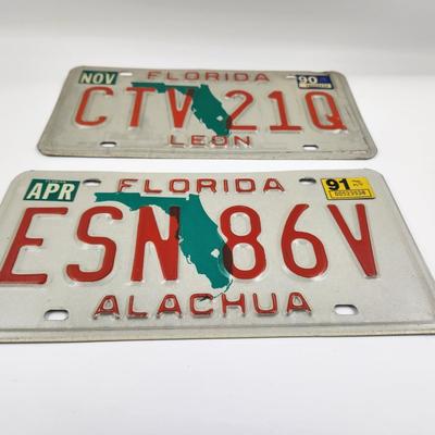 SET OF 2 FLORIDA LICENSE PLATES