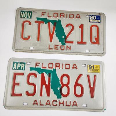 SET OF 2 FLORIDA LICENSE PLATES
