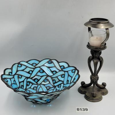 Blue Stained Glass Party Light