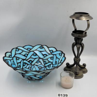 Blue Stained Glass Party Light
