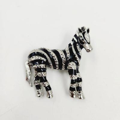 FANTASTICALLY CUTE ZEBRA BROOCH