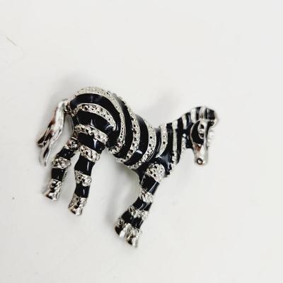 FANTASTICALLY CUTE ZEBRA BROOCH
