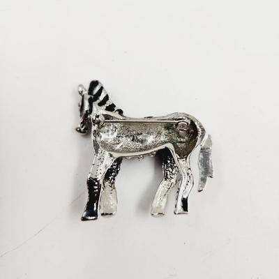 FANTASTICALLY CUTE ZEBRA BROOCH