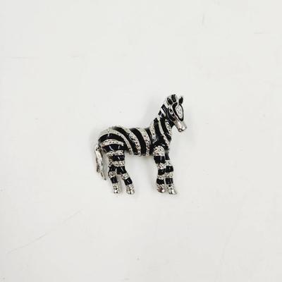 FANTASTICALLY CUTE ZEBRA BROOCH