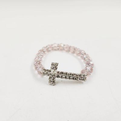 CUTE CRYSTAL & FAUX RHINESTONE STRETCHY BRACELET
