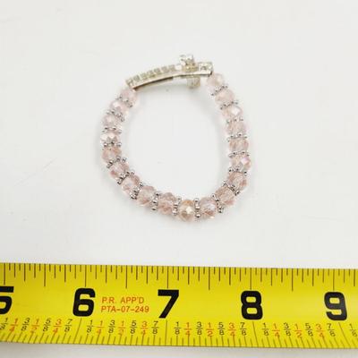 CUTE CRYSTAL & FAUX RHINESTONE STRETCHY BRACELET