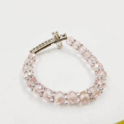 CUTE CRYSTAL & FAUX RHINESTONE STRETCHY BRACELET