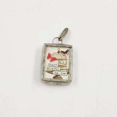 JEWEL KADE CHARM "WITH BRAVE WINGS SHE FLIES"
