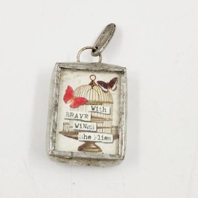 JEWEL KADE CHARM "WITH BRAVE WINGS SHE FLIES"