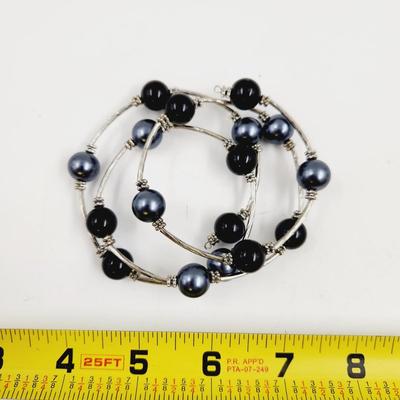 COOL LAYERED BLUE & BLACK BRACELET