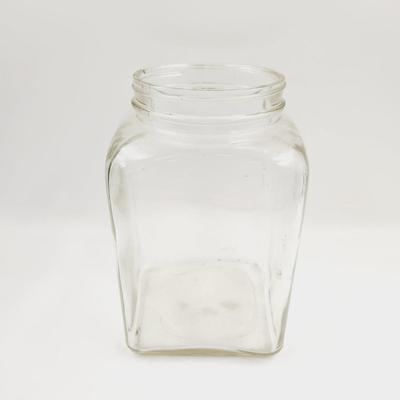 LARGE ANTIQUE JAR WITH ENAMEL LID