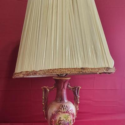 Victorian Lamp with Antique Shade