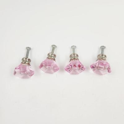 BEAUTIFUL PINK & METAL CABINET / DRESSER HANDLES