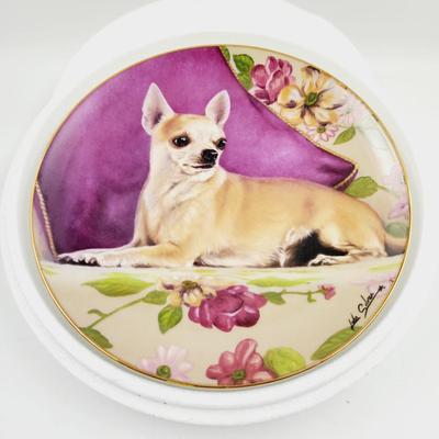 THE DANBURY MINT - CHIHUAHUA #B6663 COLLECTABLE PLATE