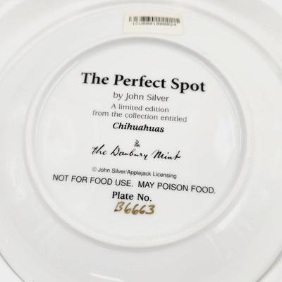 THE DANBURY MINT - CHIHUAHUA- "THE PERFECT SPOT" COLLECTABLE PLATE