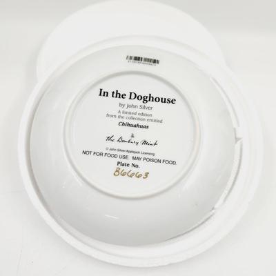 THE DANBURY MINT - CHIHUAHUA - "IN THE DOG HOUSE" COLLECTABLE PLATE