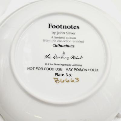 THE DANBURY MINT - CHIHUAHUA - "FOOTNOTES" COLLECTABLE PLATE