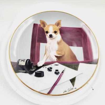THE DANBURY MINT - CHIHUAHUA - "FOOTNOTES" COLLECTABLE PLATE