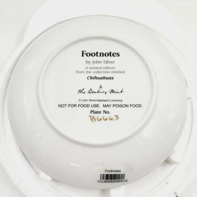 THE DANBURY MINT - CHIHUAHUA - "FOOTNOTES" COLLECTABLE PLATE