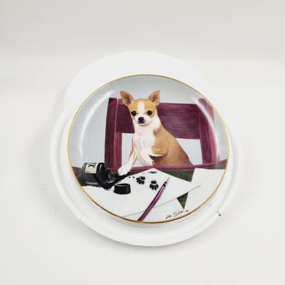 THE DANBURY MINT - CHIHUAHUA - "FOOTNOTES" COLLECTABLE PLATE