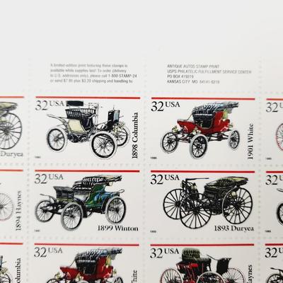 USPS LIMITED EDITION STAMPS ANTIQUE AUTOS .32 CENTS