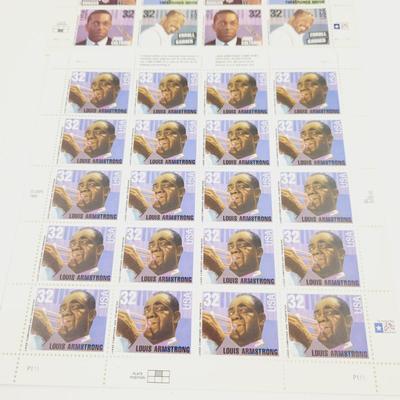 2 SHEETS - USPS COLLECTABLE STAMPS JAZZ MUSICIANS .32 CENTS