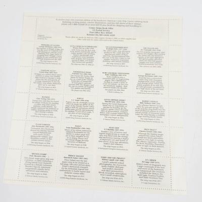 USPS STAMP COLLECTABLE COMIC BOOK STRIP CLASSICS .32 CENTS
