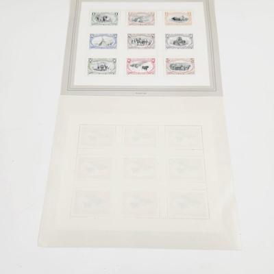 2 SHEETS - USPS STAMP COLLECTABLE 1998 BI-COLOR RE-ISSUE OF THE 1898 TRANS-MISSISSIPPI STAMP DESIGN (MULTI CENTS)