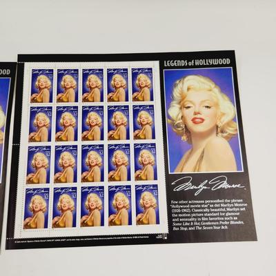 3 SHEETS - USPS STAMP COLLECTABLE LEGENDS OF HOLLYWOOD MARILYN MONROE .32 CENTS