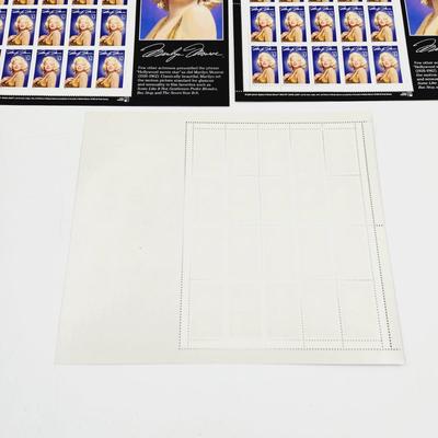 3 SHEETS - USPS STAMP COLLECTABLE LEGENDS OF HOLLYWOOD MARILYN MONROE .32 CENTS