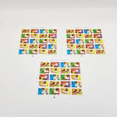 3 SHEETS - USPS STAMP COLLECTABLE RECREATIONAL SPORTS .32 CENTS