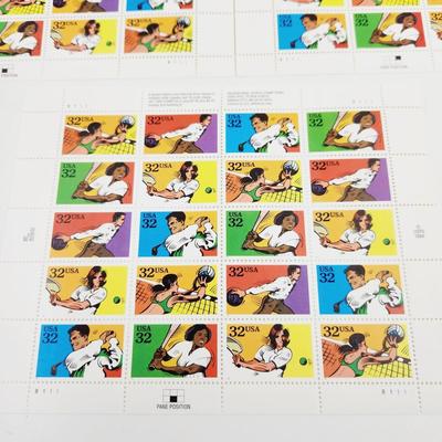 3 SHEETS - USPS STAMP COLLECTABLE RECREATIONAL SPORTS .32 CENTS